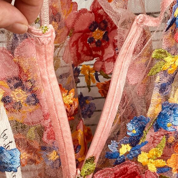 For Love & Lemons | Delaney Peony Sheer Lace Maxi Dress Size S | NWT - Picture 11 of 13